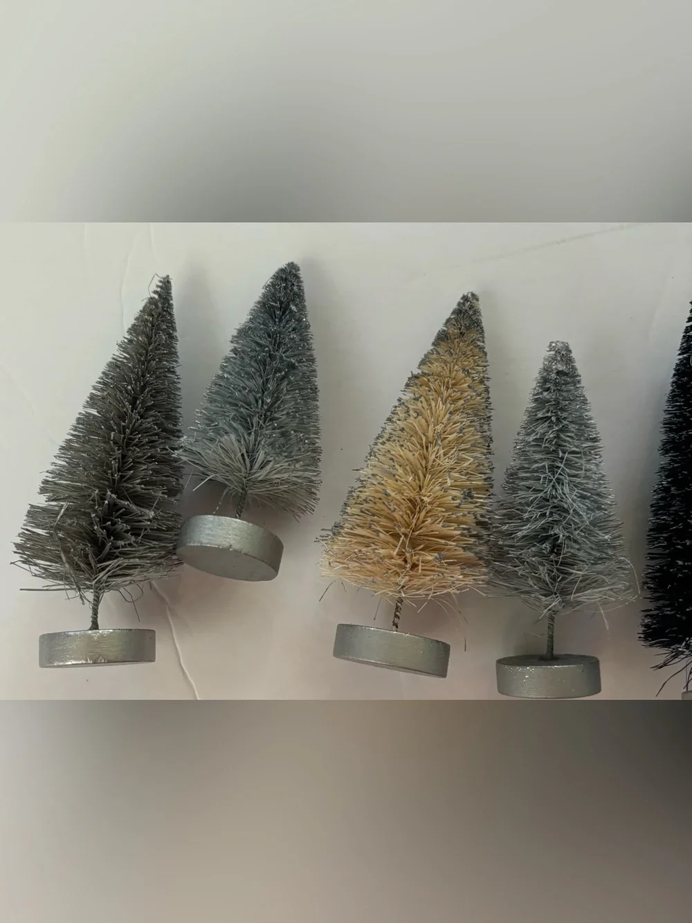 Threshold mini bottle brush Christmas trees NEW NWT 12 total